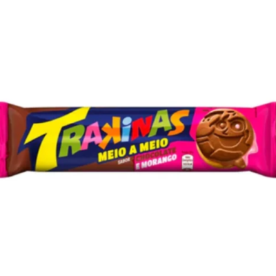 Barra de chocolate Trakinas Meio a Meio Morango