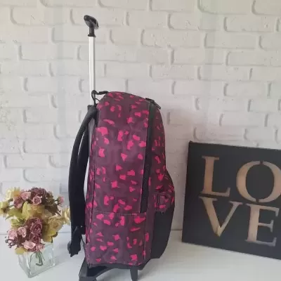 Mochila&#x20;Escolar&#x20;Troller&#x20;&#x20;Emilly&#x20;Vick&#x20;Dos&#x20;Rosas&#x20;com&#x20;Rodinhas