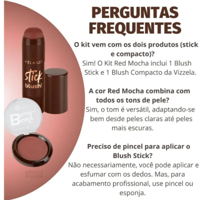 Kit&#x20;Vizzela&#x20;La&#x27;s&#x20;Clothing&#x20;Red&#x20;Mocha&#x3A;&#x20;Blush&#x20;Stick&#x20;E&#x20;Compacto