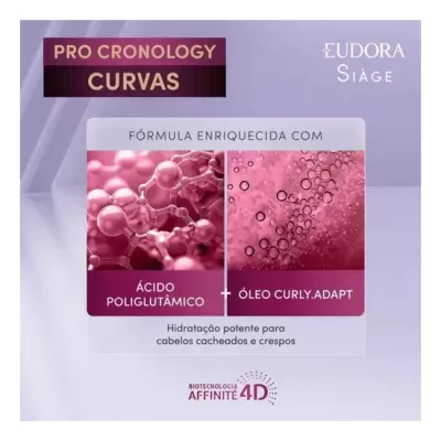 Embalagem do produto Eudora Siàge Pro Cronology Curvas para cabelos cacheados.