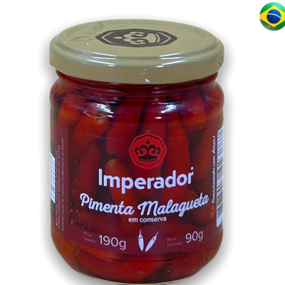Frasco de pimenta malagueta em conserva da marca Imperador
