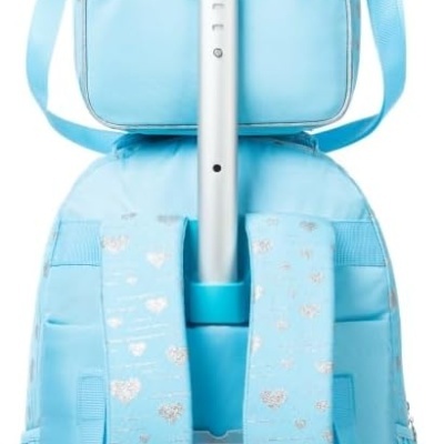Mochila&#x20;Infantil&#x20;de&#x20;Rodinhas&#x20;Azul&#x20;&#x2B;&#x20;Lancheira&#x20;&#x2B;&#x20;Estojo&#x20;com&#x20;Al&#x00E7;a&#x20;Telesc&#x00F3;pica