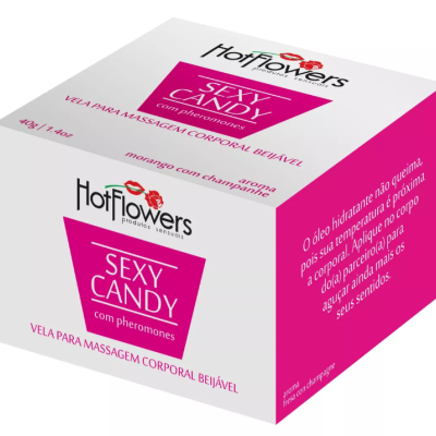 Hot&#x20;Flowers&#x20;Vela&#x20;Massagem&#x20;Arom&#x00E1;tica&#x20;Morango&#x20;N&#x00E3;o&#x20;Queima&#x20;Pele