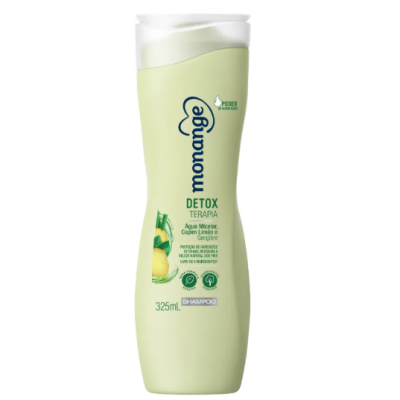Frasco de champô Monange Detox Terapia com limão e gengibre