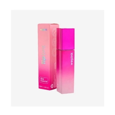 batom labial we pink em embalagem rosa degradê com texto