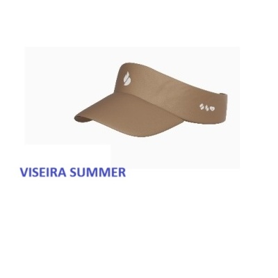 Viseira castanha com texto VISEIRA SUMMER