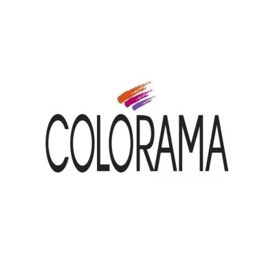 Logótipo COLORAMA com traços coloridos