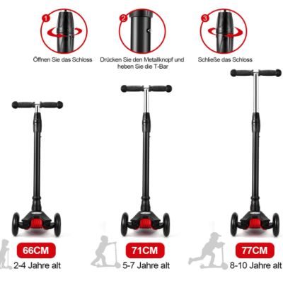 Scooter&#x20;Patinete&#x20;com&#x20;3&#x20;Rodas&#x20;-&#x20;Luzes&#x20;LED&#x20;Brinquedo&#x20;de&#x20;Crian&#x00E7;a