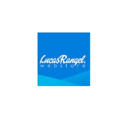 Logótipo azul com texto branco Lucas Rangel webstore