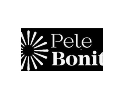 Logótipo Pele Bonita em fundo preto com desenho branco