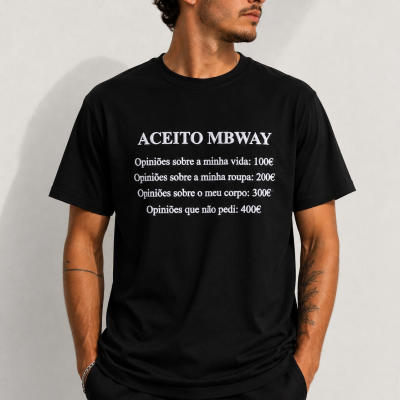 Tshirt&#x20;&quot;Aceito&#x20;MBWay&quot;