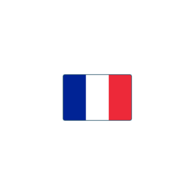 Íman de frigorífico com bandeira da França em azul, branco e vermelho