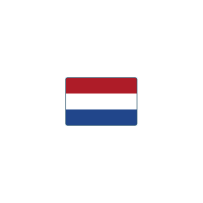 Bandeira com três faixas horizontais vermelha, branca e azul