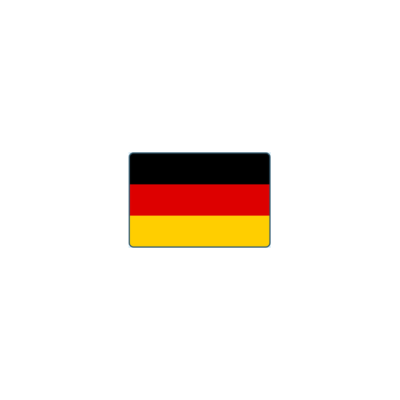 Etiqueta com as cores da bandeira da Alemanha em preto, vermelho e amarelo
