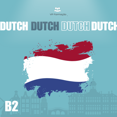 Bandeira estilizada da Holanda com texto 