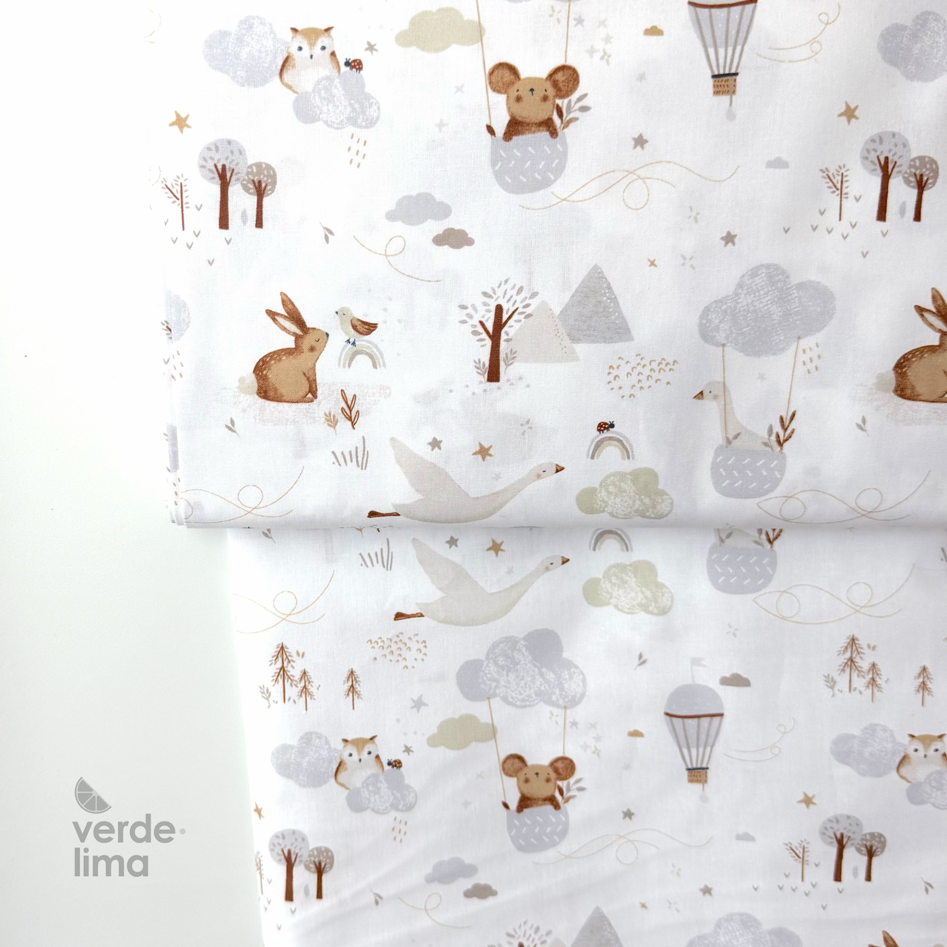 Tecido de Algodão - Estampado digital - Sonhos no bosque Tecido de Algodão - Estampado digital - Sonhos no bosque