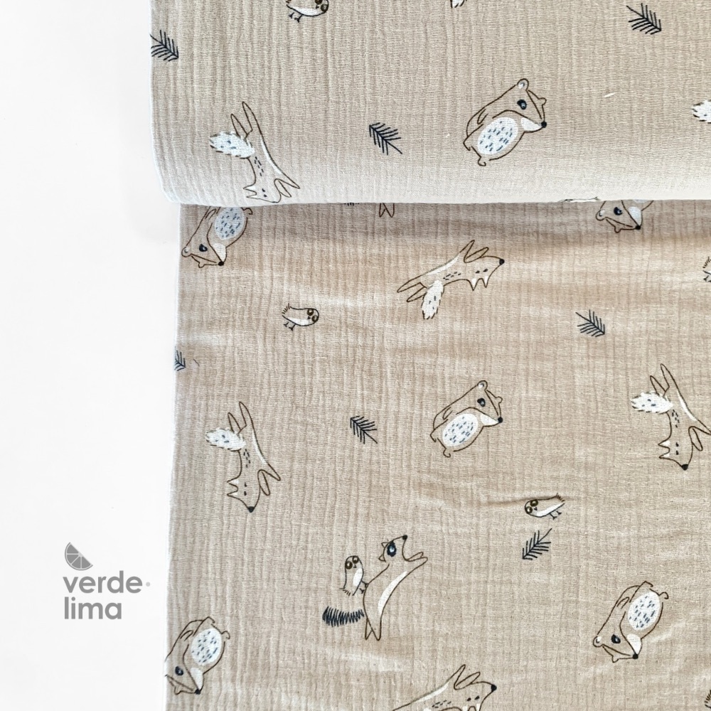 Musselina - Animais do bosque Musselina - Animais do bosque