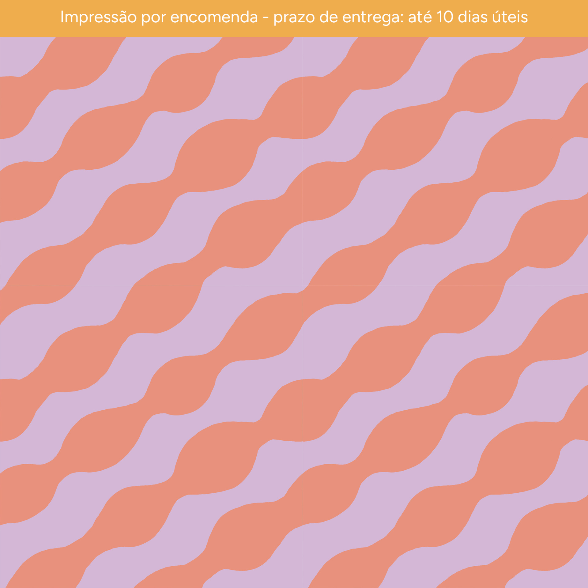 IMPRESSÃO POR ENCOMENDA - Ondas lilás e salmão IMPRESSÃO POR ENCOMENDA - Ondas lilás e salmão