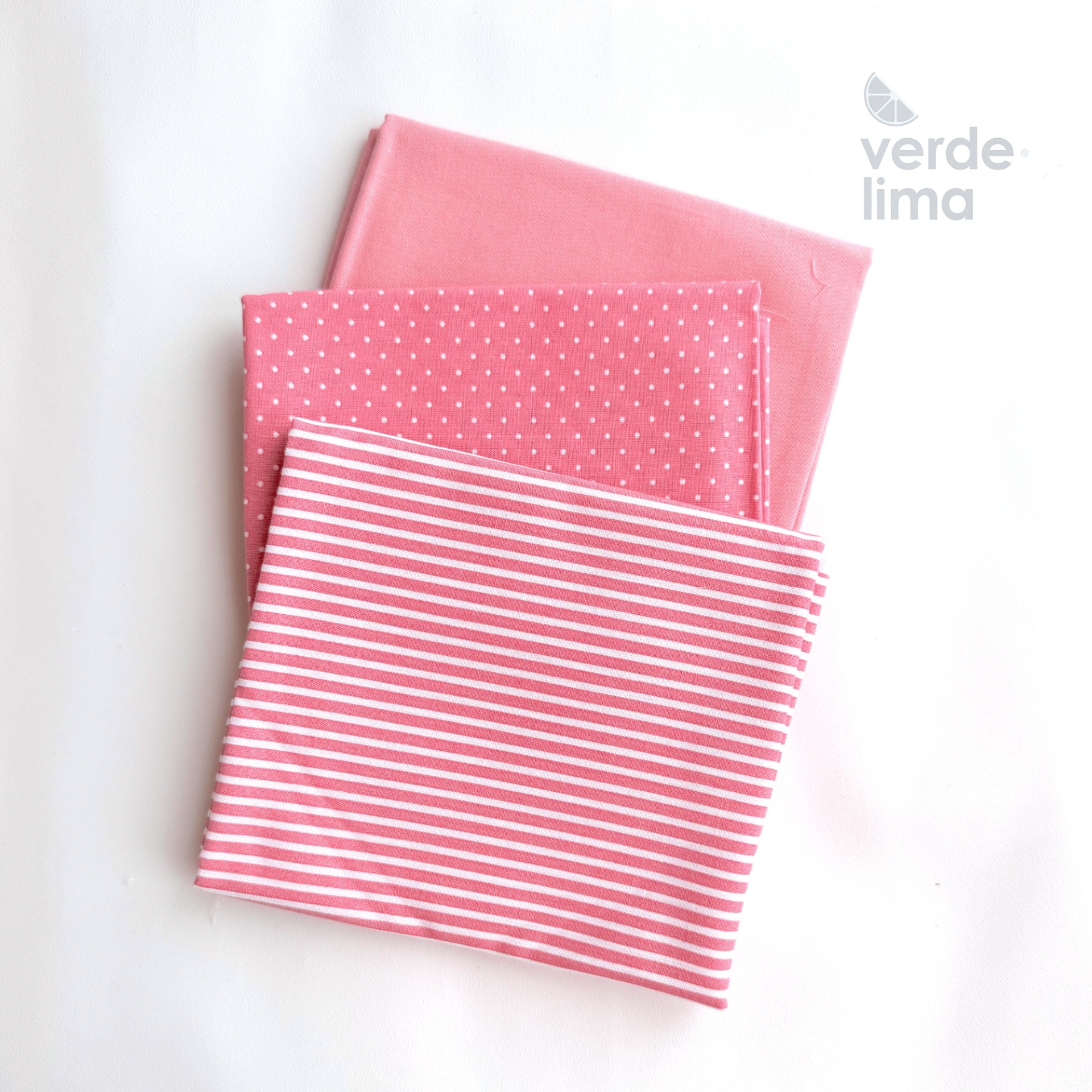 Pack de retalhos - Básicos de algodão - Rosa Médio Pack de retalhos - Básicos de algodão - Rosa Médio