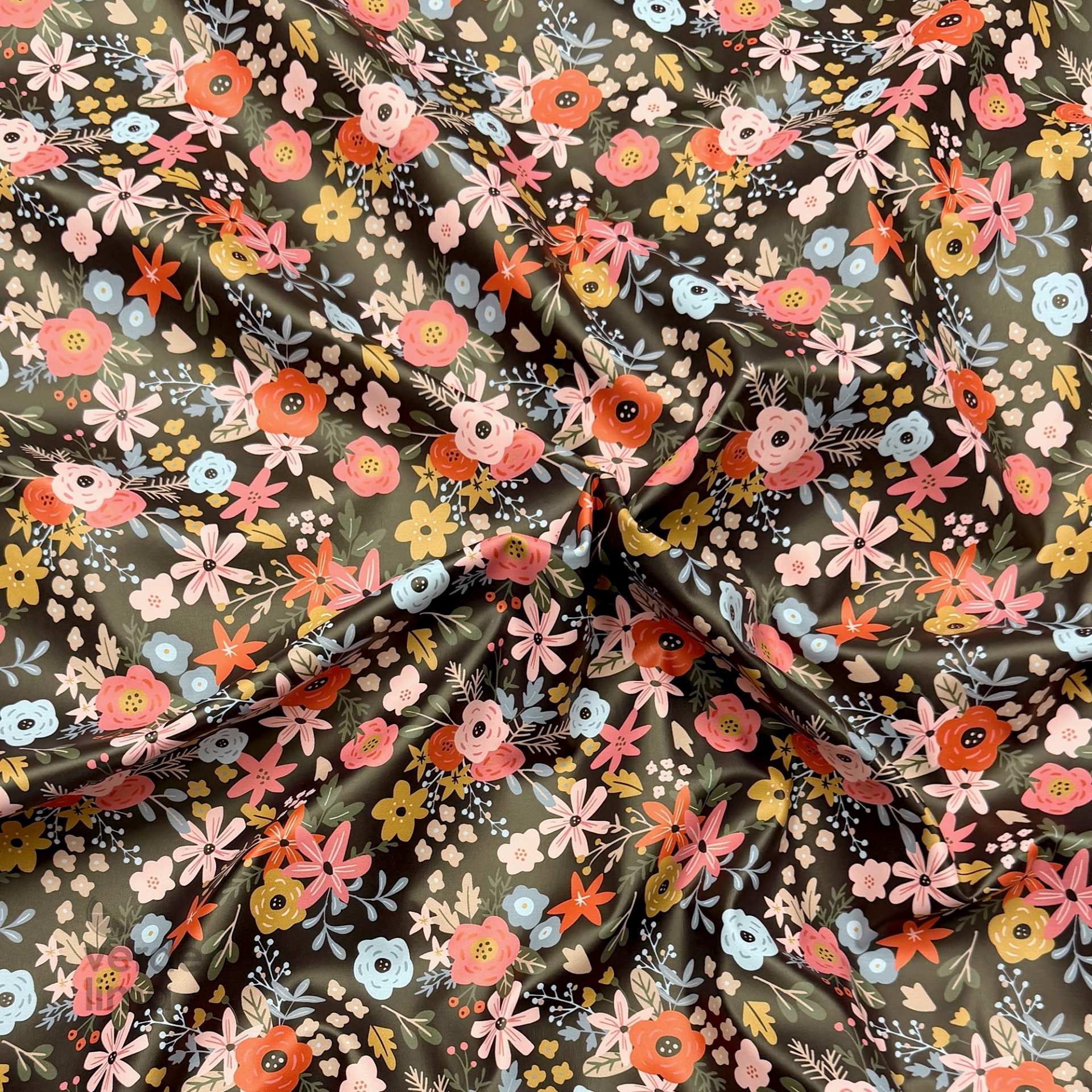 Tecido raincoat - Floral colorido Tecido raincoat - Floral colorido