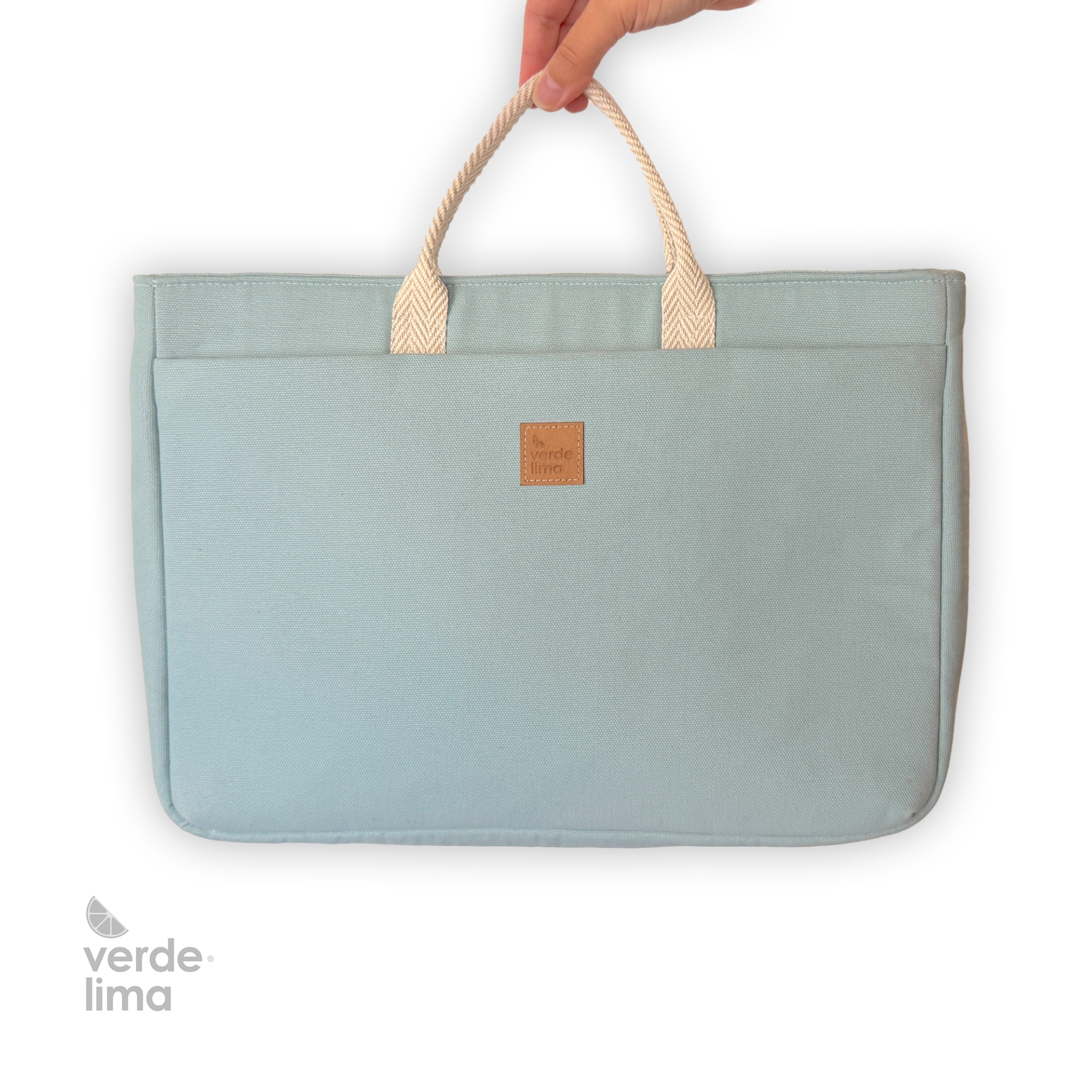 Mala de portátil - Canvas azul claro Mala de portátil - Canvas azul claro
