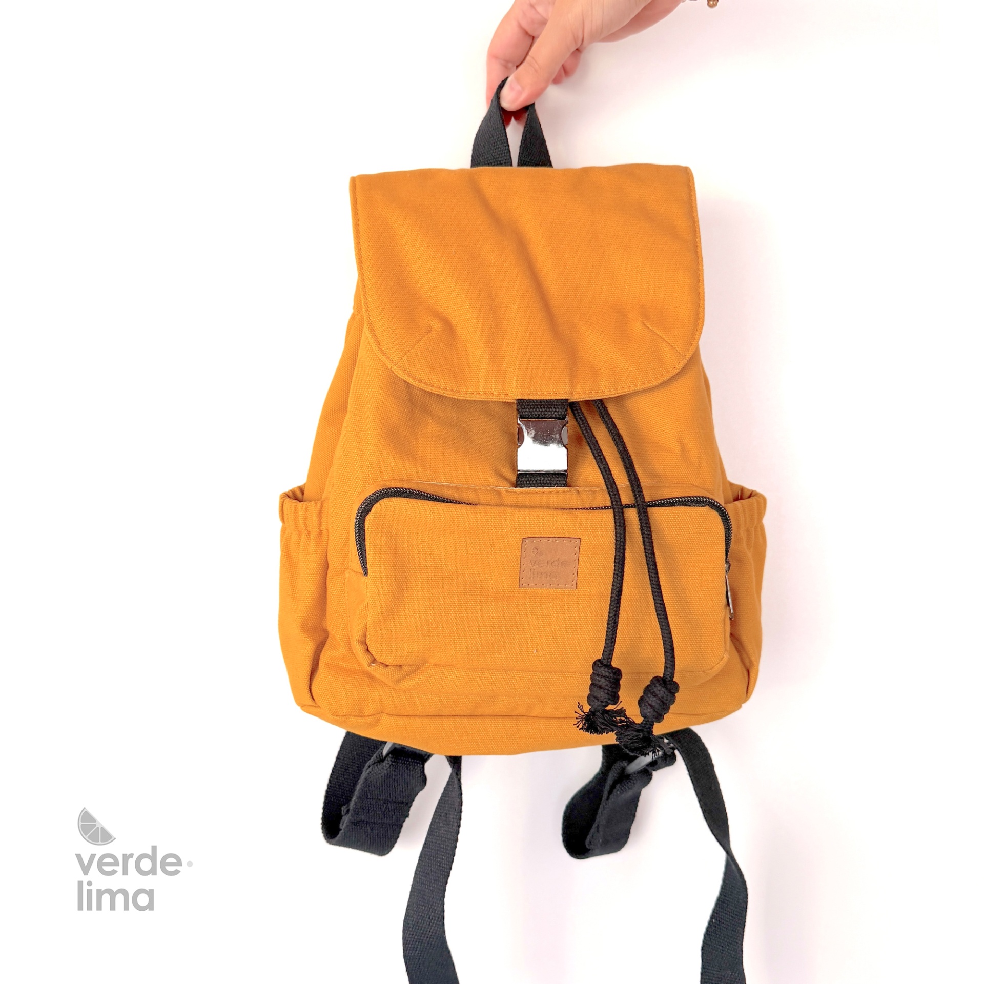 Mochila com cordão - Canvas amarelo Mochila com cordão - Canvas amarelo