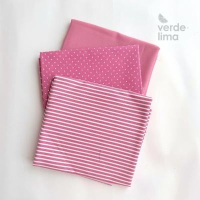 Pack de retalhos - Básicos de algodão - Malva