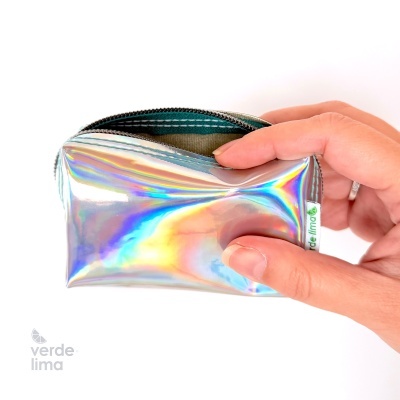 Porta moedas em vinil espelhado