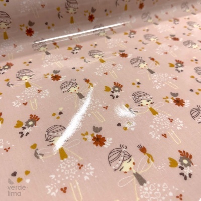 Tecido Plastificado - Cute fairy and flowers - Main