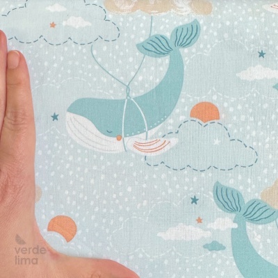 Pack de retalhos - Cloudy whale