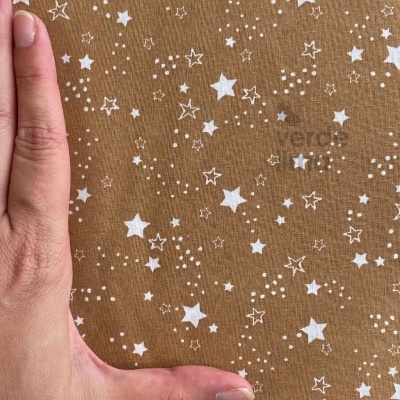 Tecido de algodão - Kanguru e Koala - Estrelas caramelo