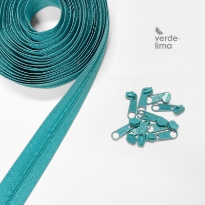Fecho zipper malha 3 - Pack de 5 metros com 10 cursores