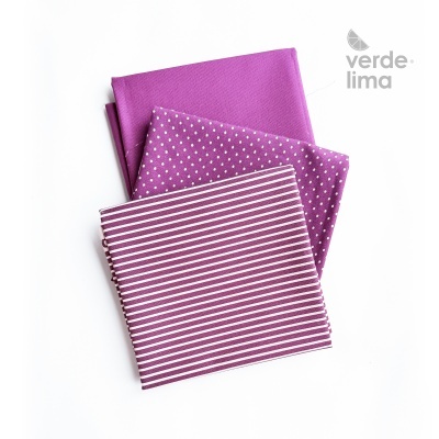 Pack de retalhos - Básicos de algodão - Roxo