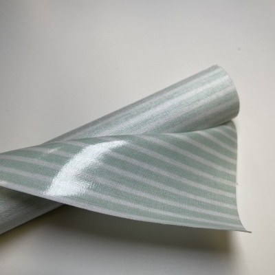 Retalho 50x83cm - Tecido Plastificado - Riscas Verde Menta