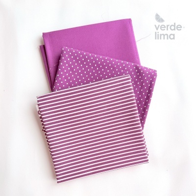 Pack de retalhos - Básicos de algodão - Roxo