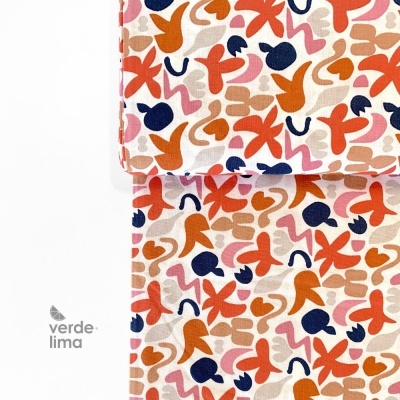 Tecido de Algodão - Geométrico Colorido