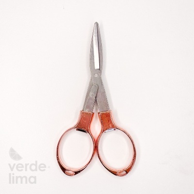 Tesoura 10cm dobrável Rose Gold