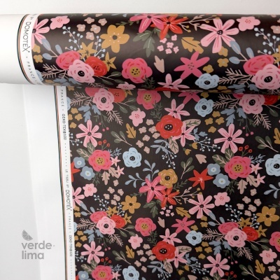 Tecido raincoat - Floral colorido