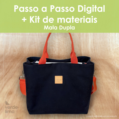 Passo a Passo digital + Kit de materiais - Mala Dupla