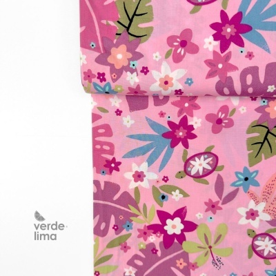 Tecido de algodão - Tropical Turtles