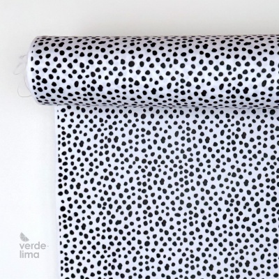 Nylon Impermeável - Pintas pretas fundo branco