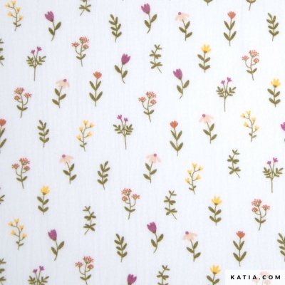 Musselina de algodão - Andes Flowers