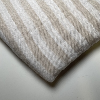 Retalho 32x130cm - Musselina dupla face - Riscas - Bege