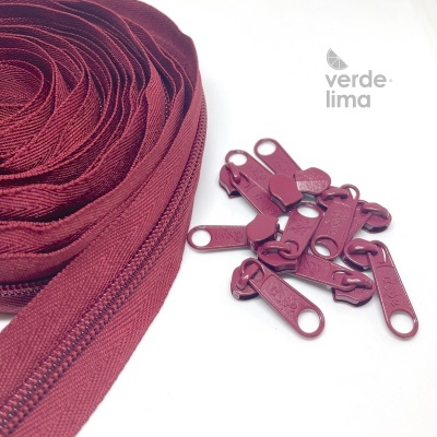 Fecho zipper malha 5 - Pack de 5 metros com 10 cursores