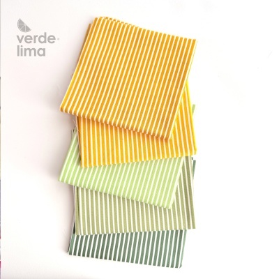 Pack de retalhos - Riscas tons primavera
