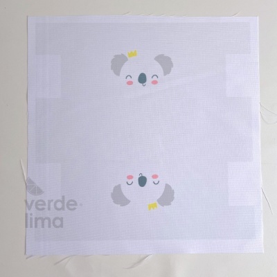 Painel para costurar - Estojo escolar animais - Koala