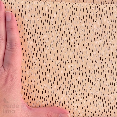 Retalho 55x150cm- Galinhas com pintinhas - Chuvisco rose