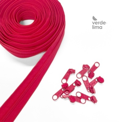 Fecho zipper malha 3 - Pack de 5 metros com 10 cursores
