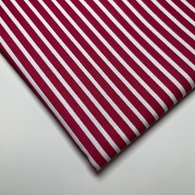 Retalho 49x49cm - Tecido de Algodão - Riscas - Stripes - Rosa Cereja