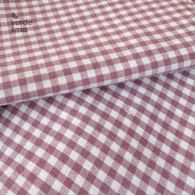 Pack de retalhos - Vichy e cambraia de algodão - Malva